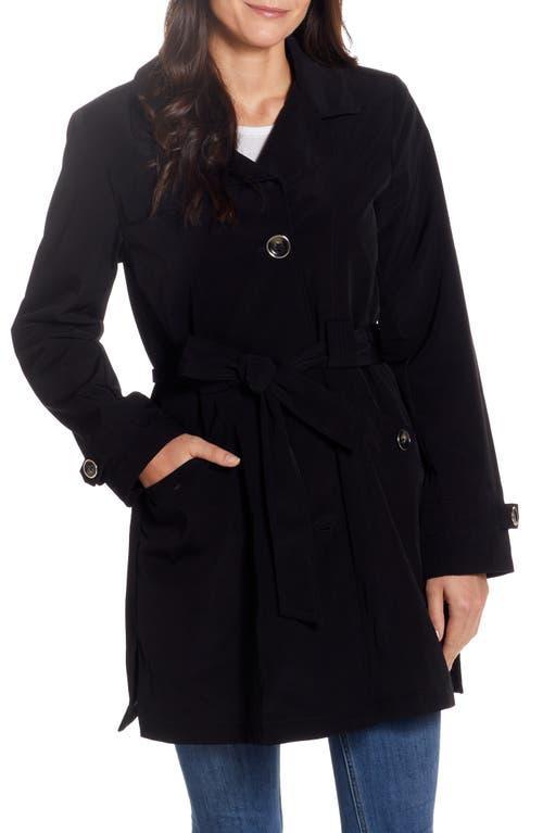Women's Gallery Trench Coat, Size: Medium, Black Product Image