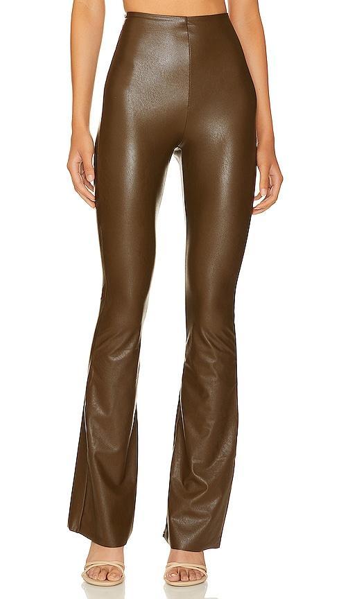 Faux-Leather Flared Leggings Product Image