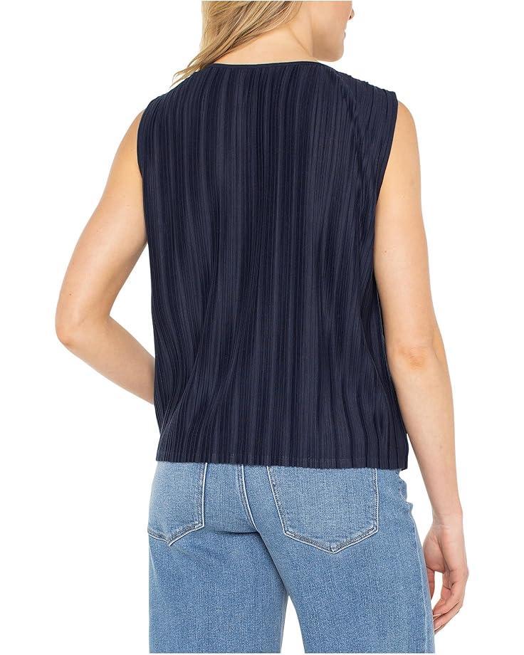 Sleeveless Woven To Knit Top Product Image