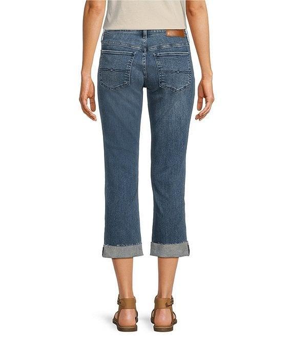 Lucky Brand Stretch Denim Mid Rise Cropped Relaxed Fit Jeans Product Image