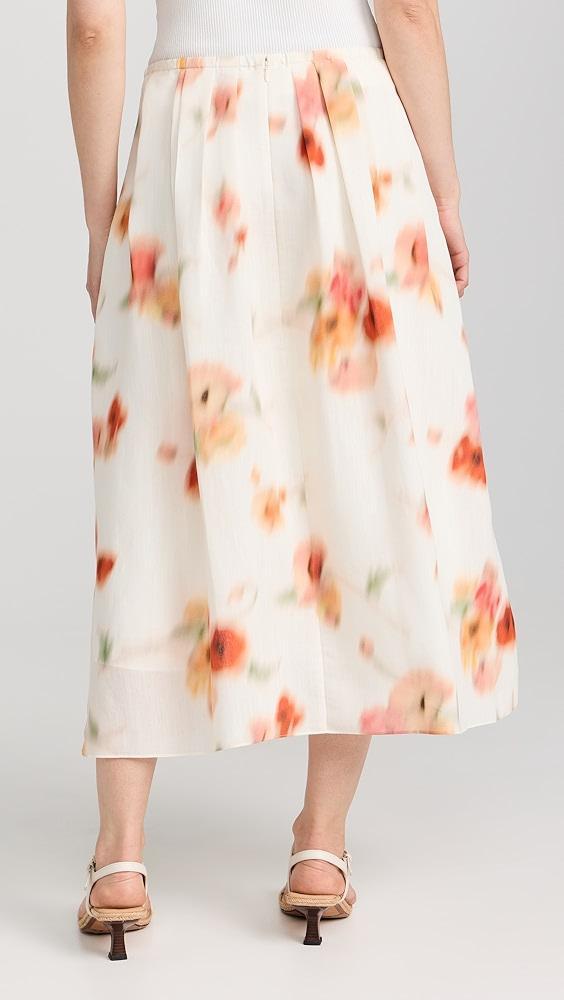 Vince Poppy Blur Gathered Easy Skirt | Shopbop Product Image