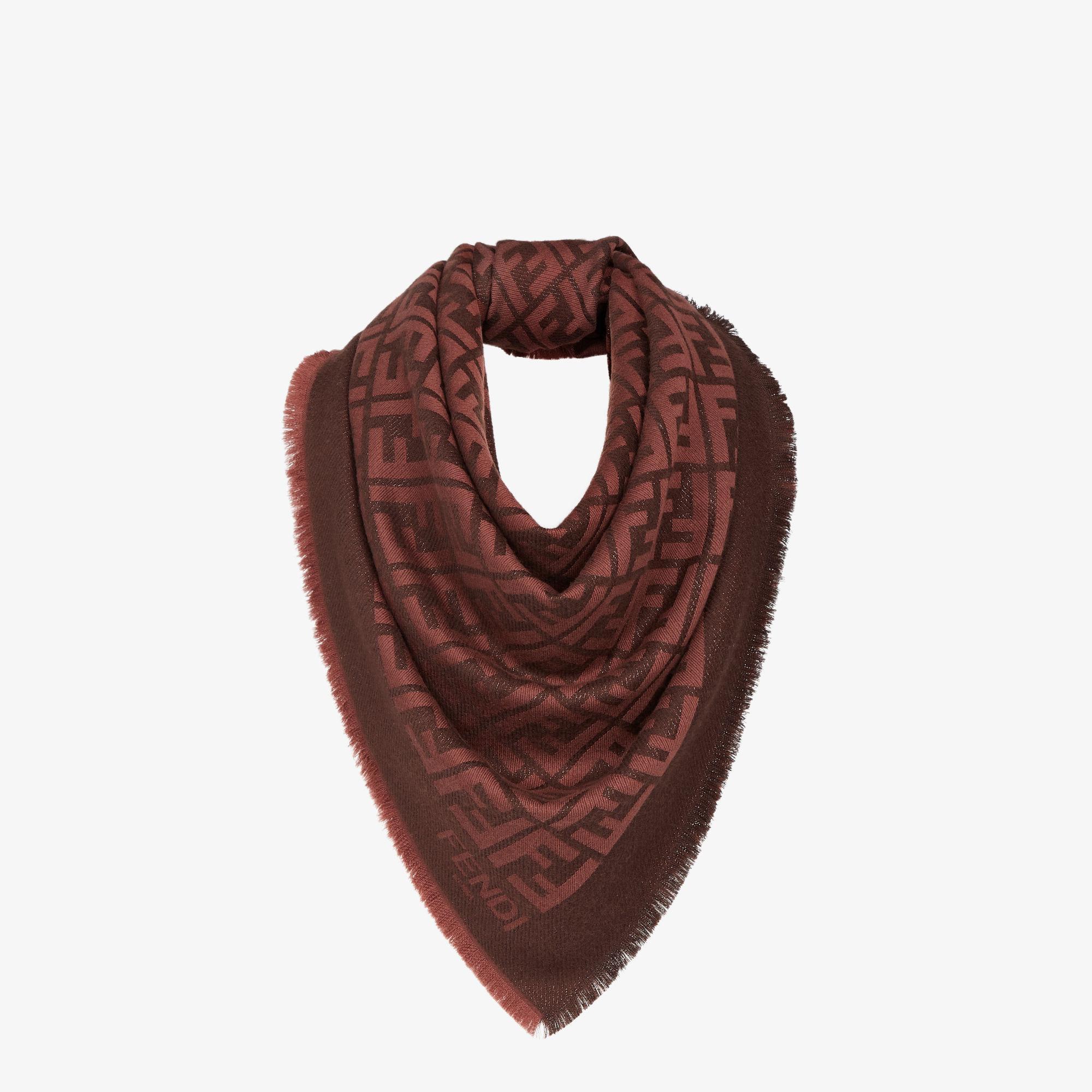FF ShawlBrown wool and metallic yarn shawl Product Image