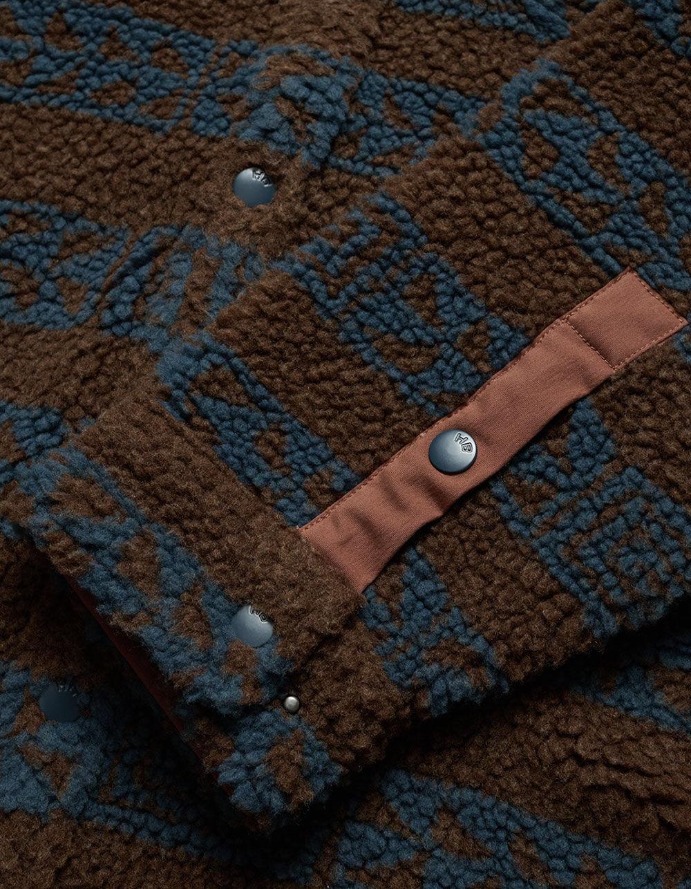 HOWLER BROTHERS Allegheny Mens Fleece Overshirt - BROWN COMBO Product Image