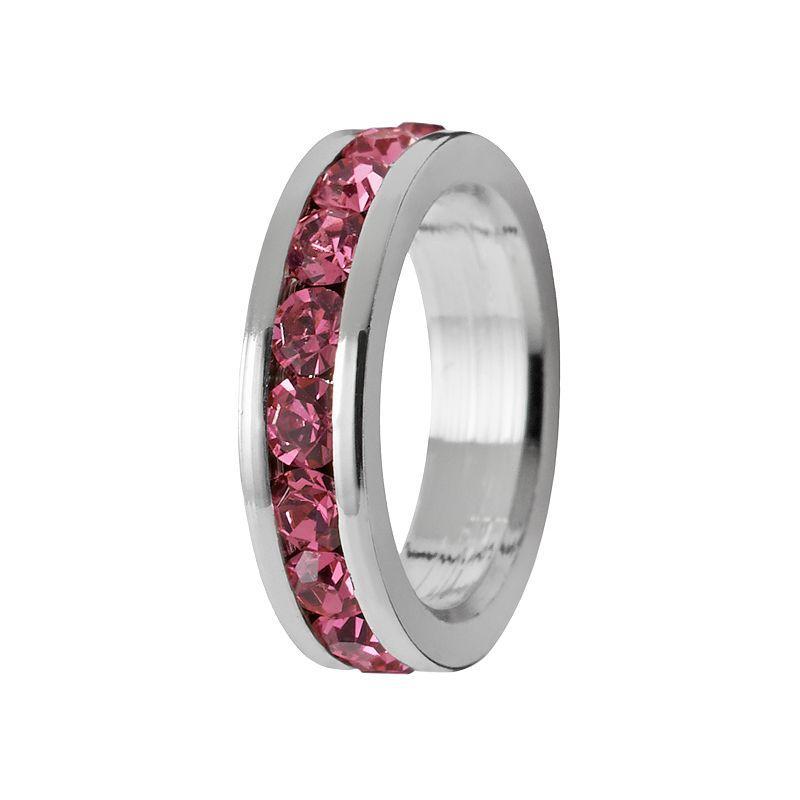 Traditions Jewelry Company Sterling Silver Crystal Birthstone Rondelle Charm, Women's, October Product Image