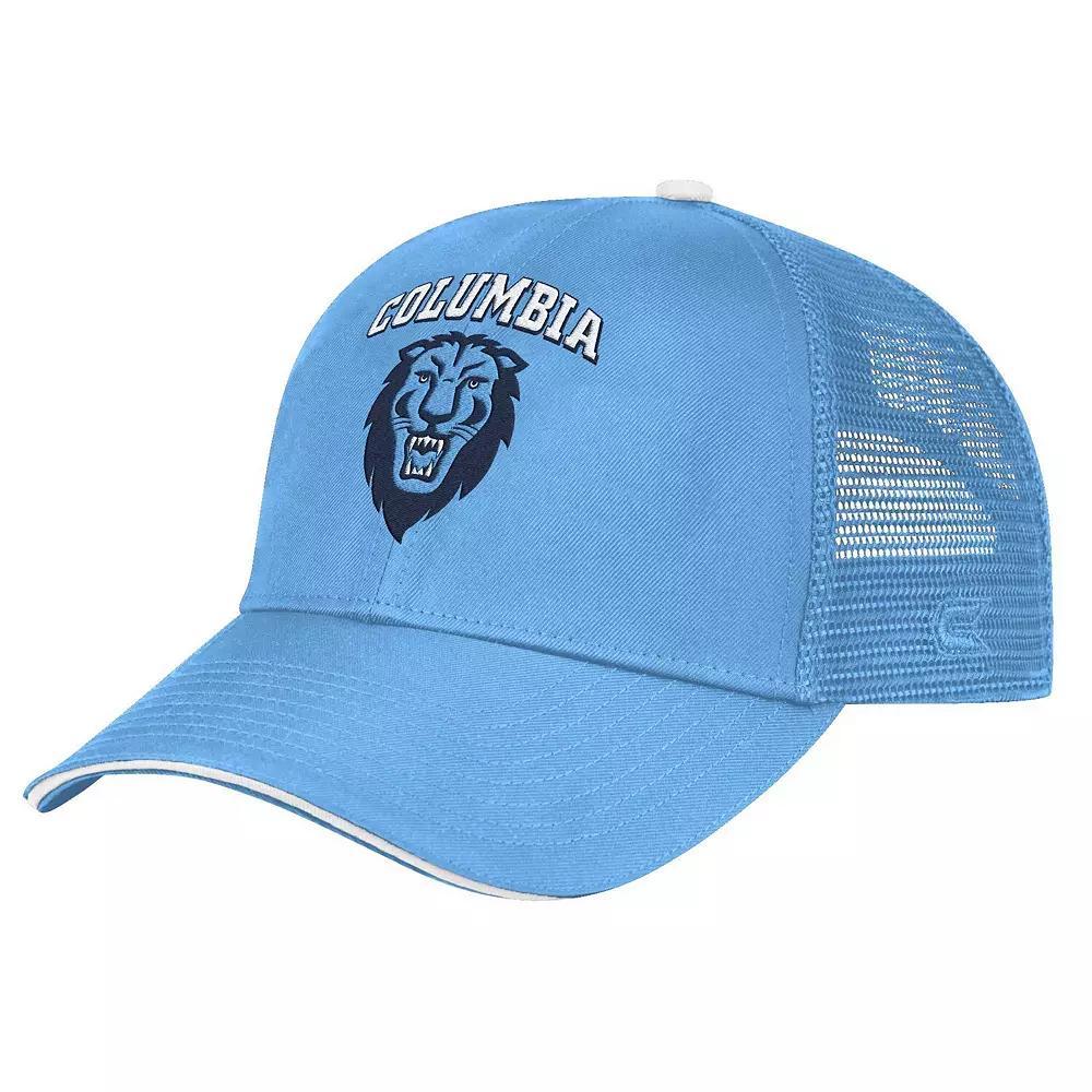 Men's Colosseum Light Blue Columbia University Wyatt Primary Team Trucker Adjustable Hat, Nc2 Light Product Image