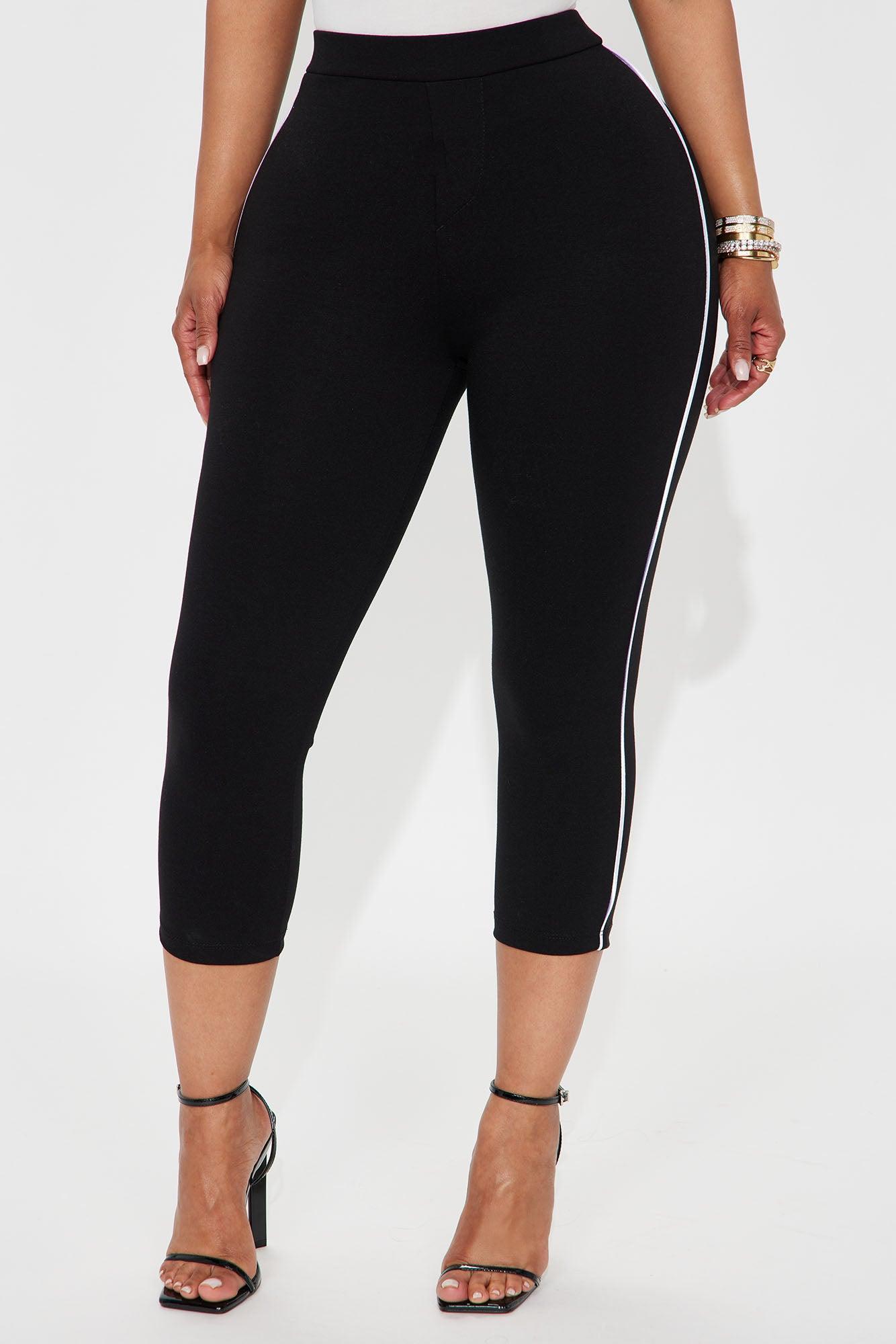 Shoot Your Shot Ponte Capri Legging - Black/White Product Image