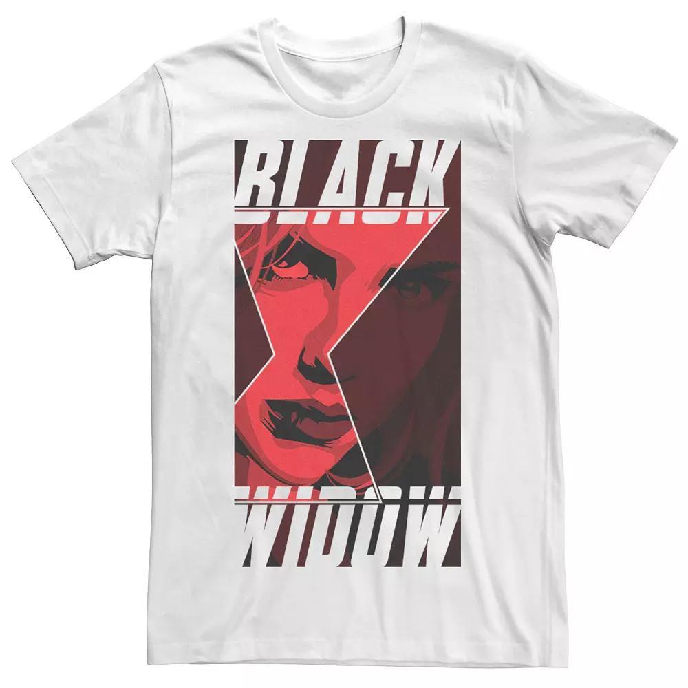 Men's Marvel Black Widow Logo Fill Portrait Tee, Size: Small, White Product Image