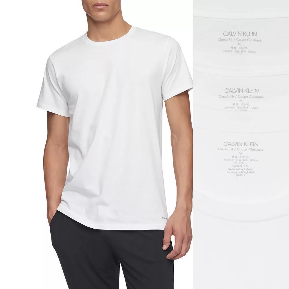 Men's Calvin Klein 3-pack Crewneck Tees, Size: XL, White Product Image