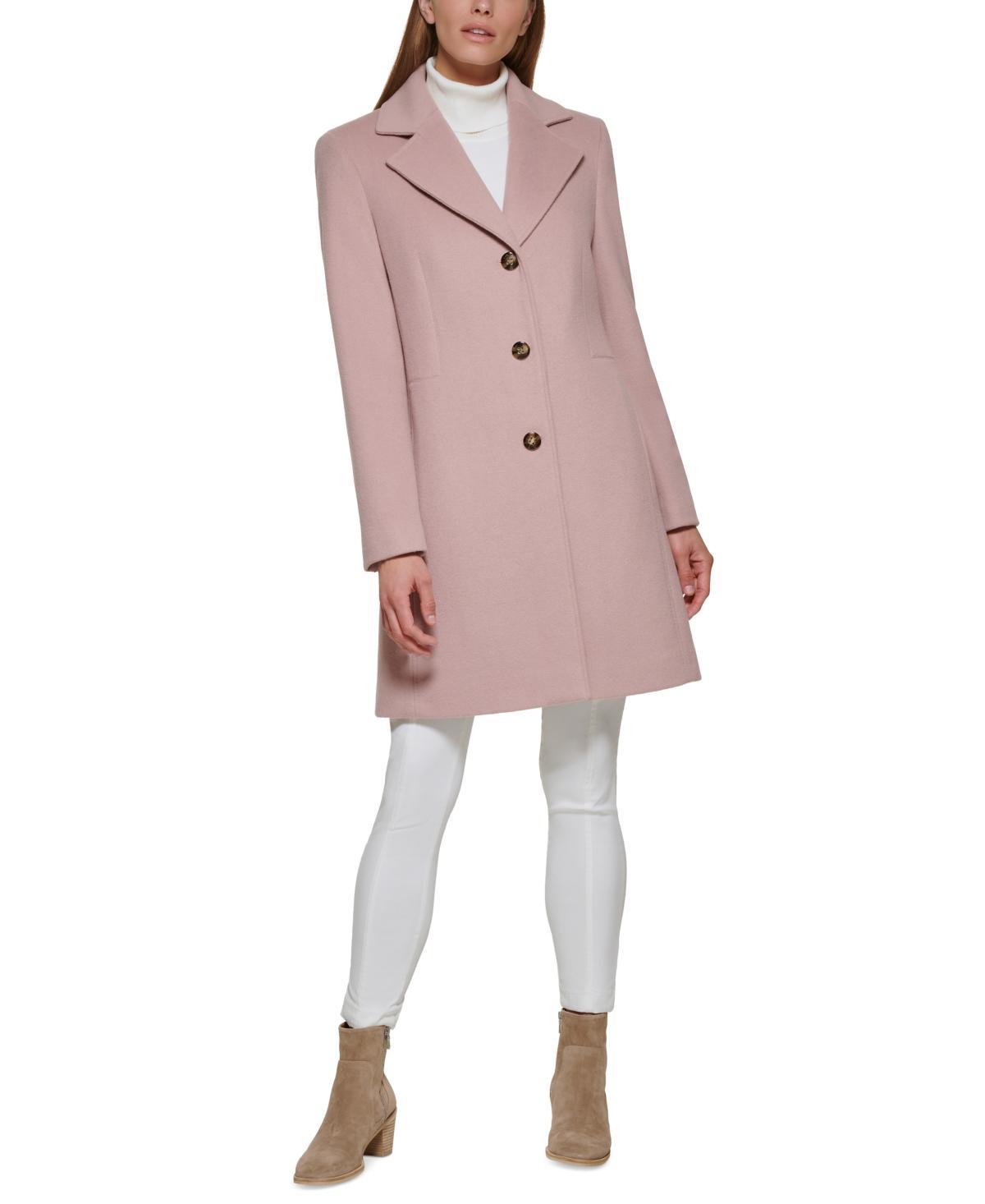 Calvin Klein Calvin Klein womens Classic Cashmere Wool Blend Coat (Chili Pepper) Women's Coat Product Image