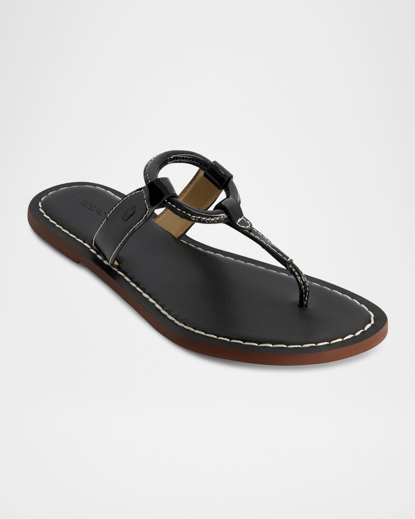 Matrix Patent Leather Flat Thong Sandals Product Image