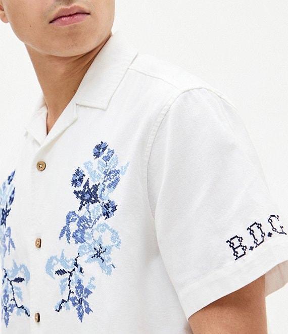 BDG Urban Outfitters Woven Embroidered Floral Shirt Product Image