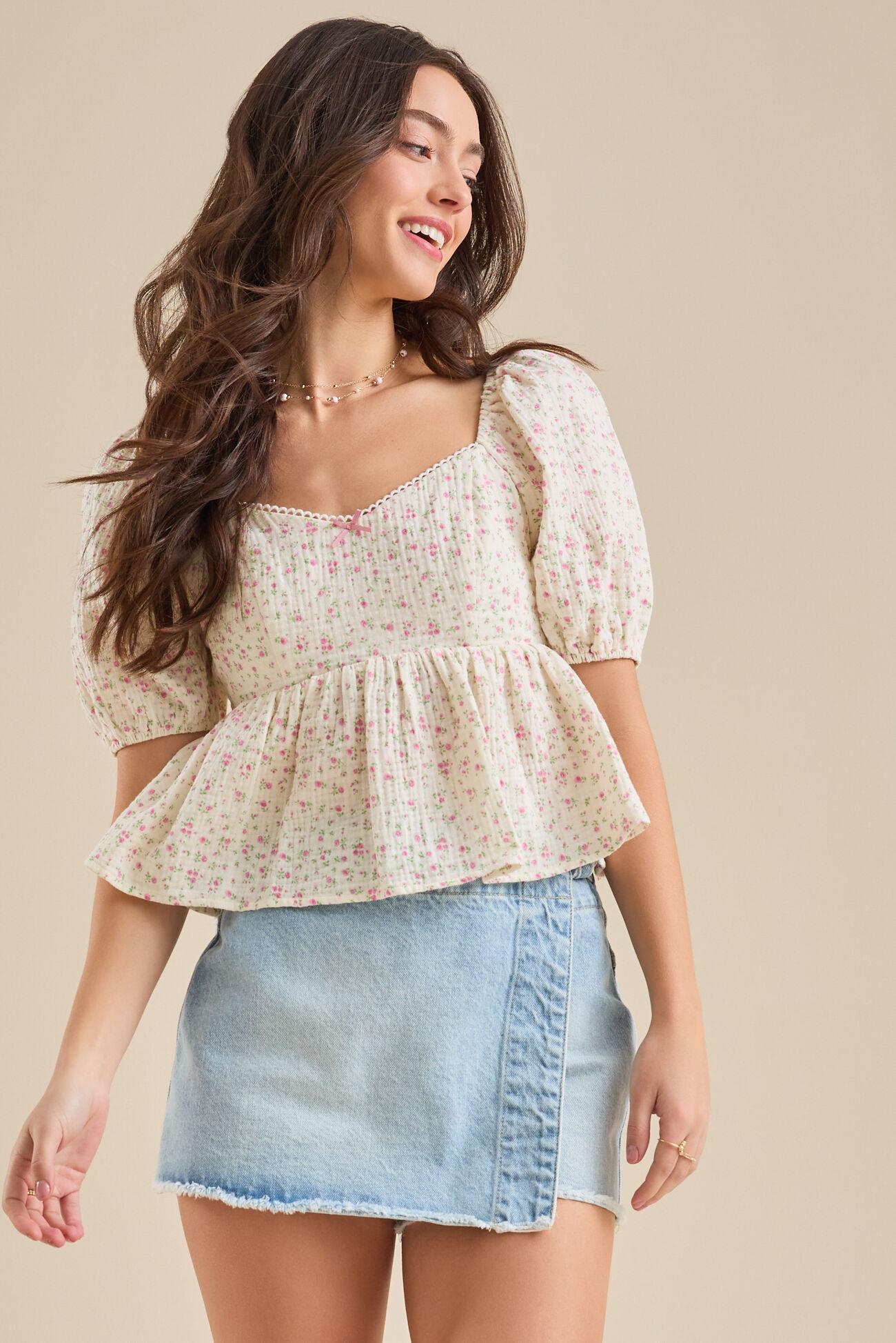 Harriet Floral Babydoll Top Product Image