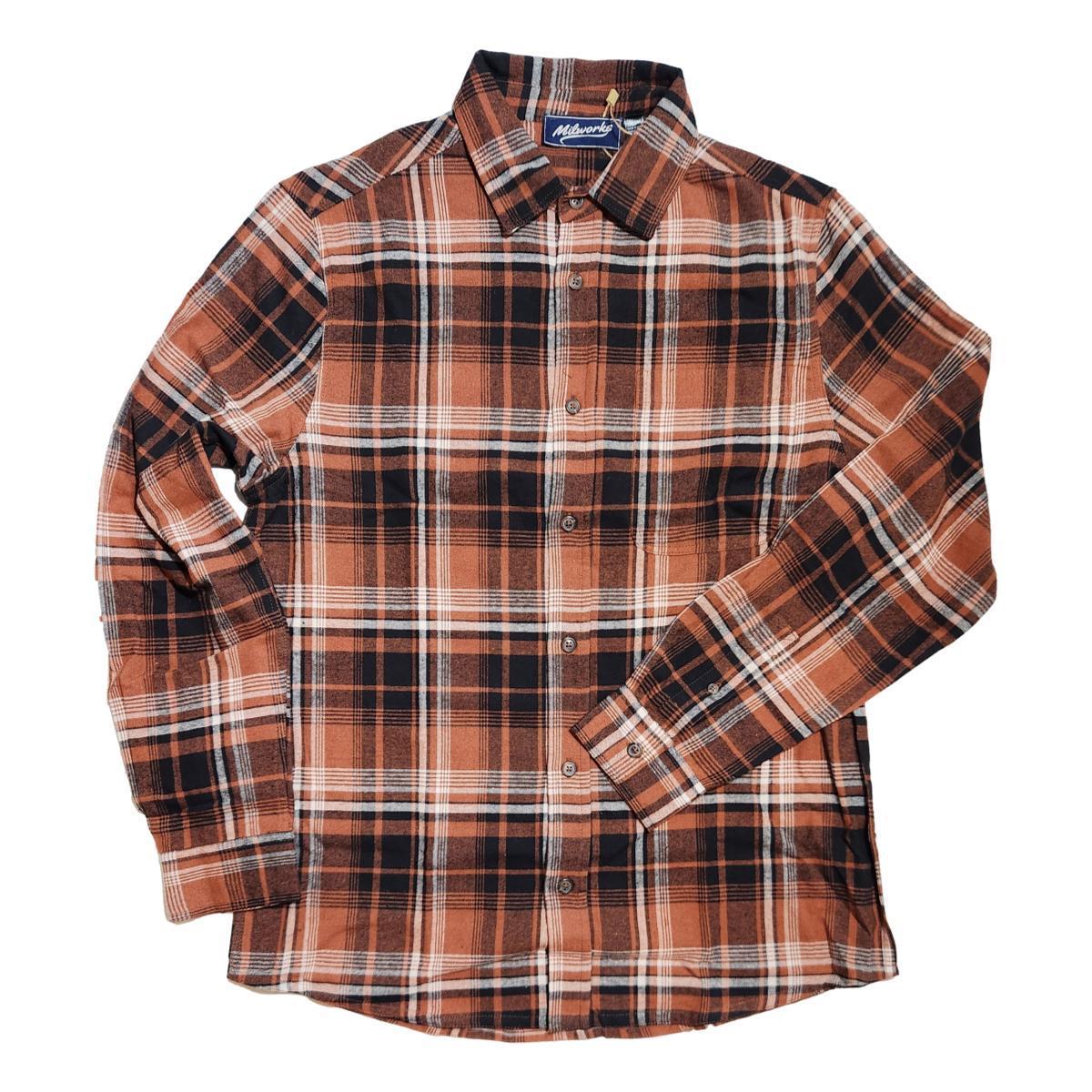 Brushed Flannel Plaid Rust Product Image