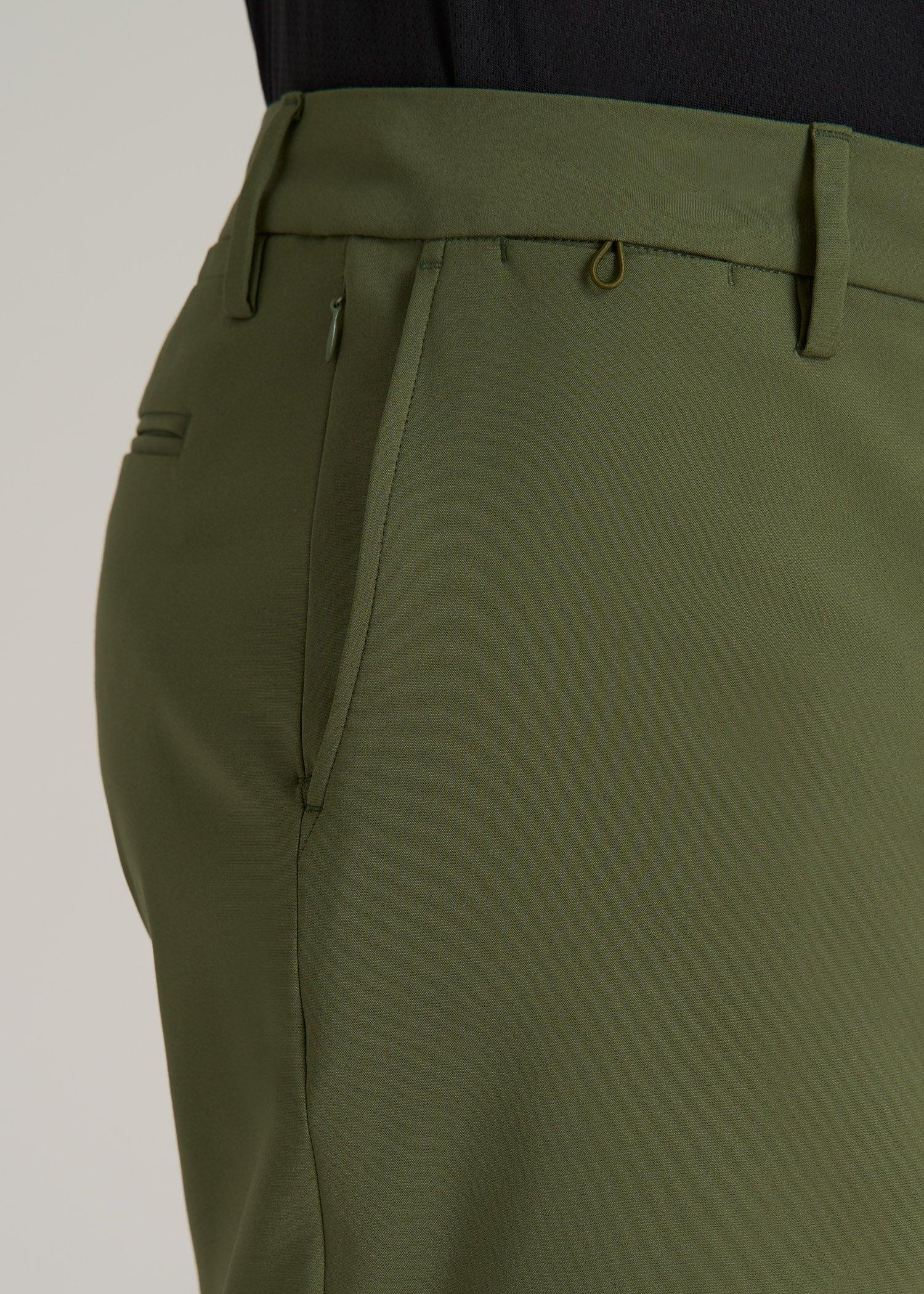 Tech Chino Shorts for Tall Men in Bright Olive Product Image