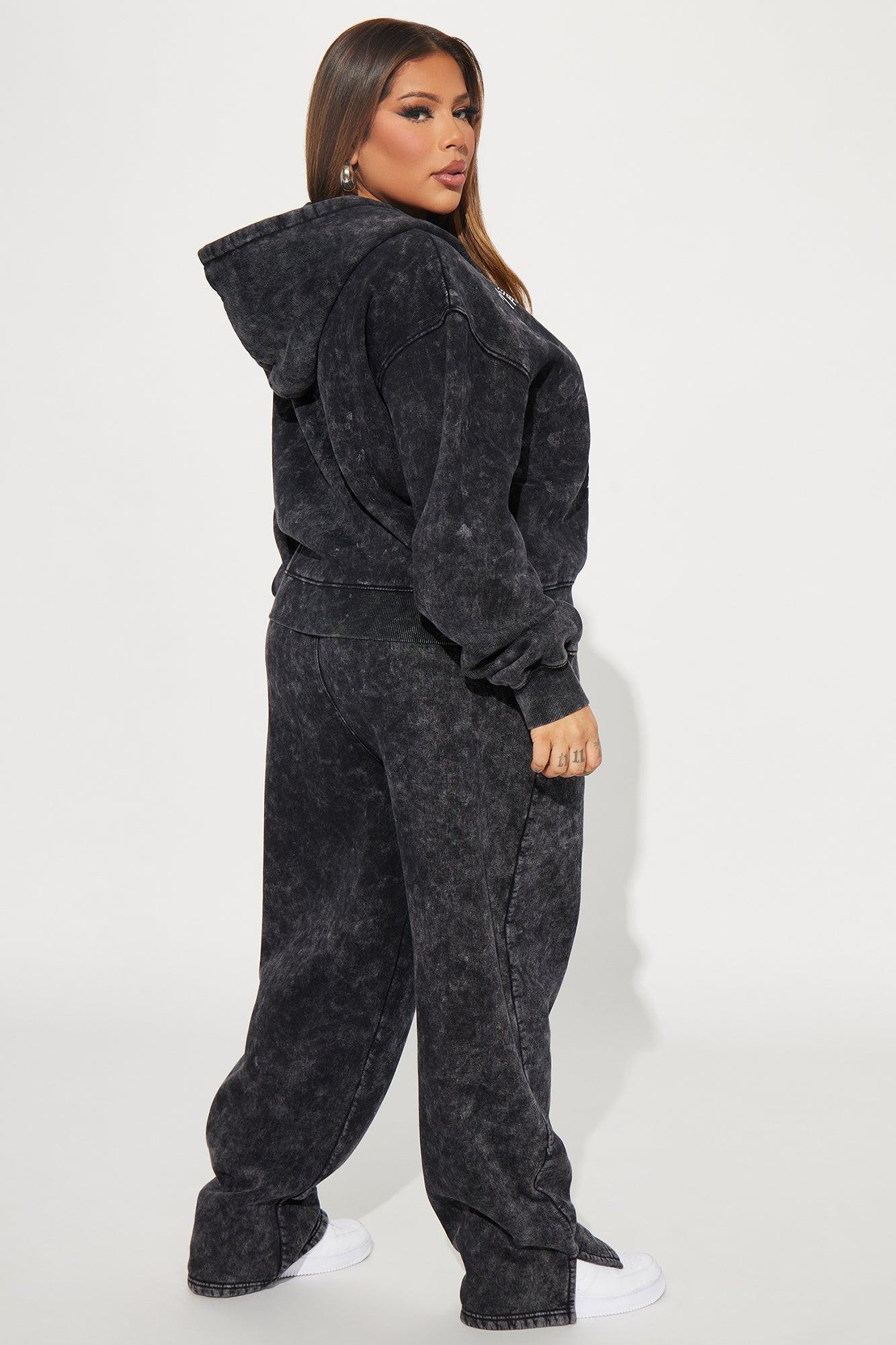No Hard Feelings Pant Set - Charcoal Product Image