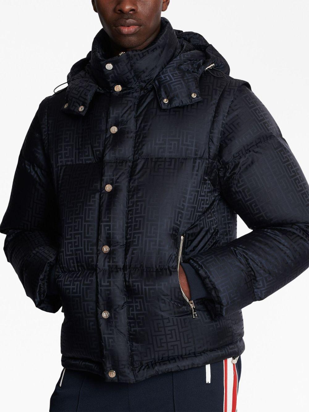 monogram-jacquard puffer jacket Product Image