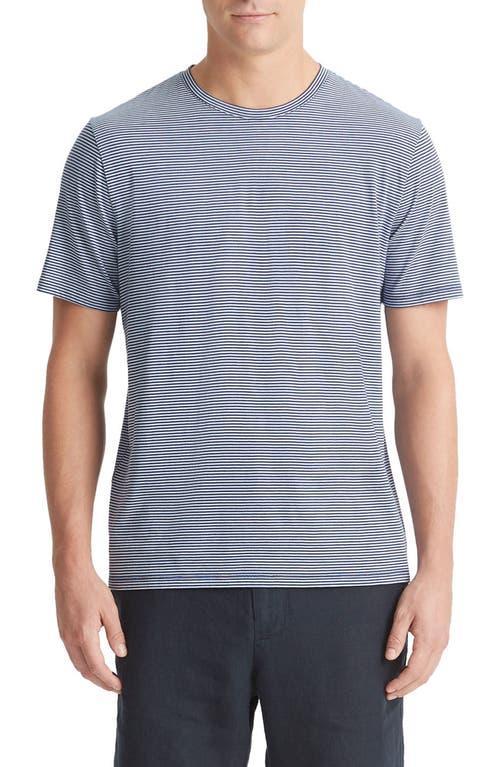 Vince Striped Short Sleeve Pima Cotton Tee Product Image