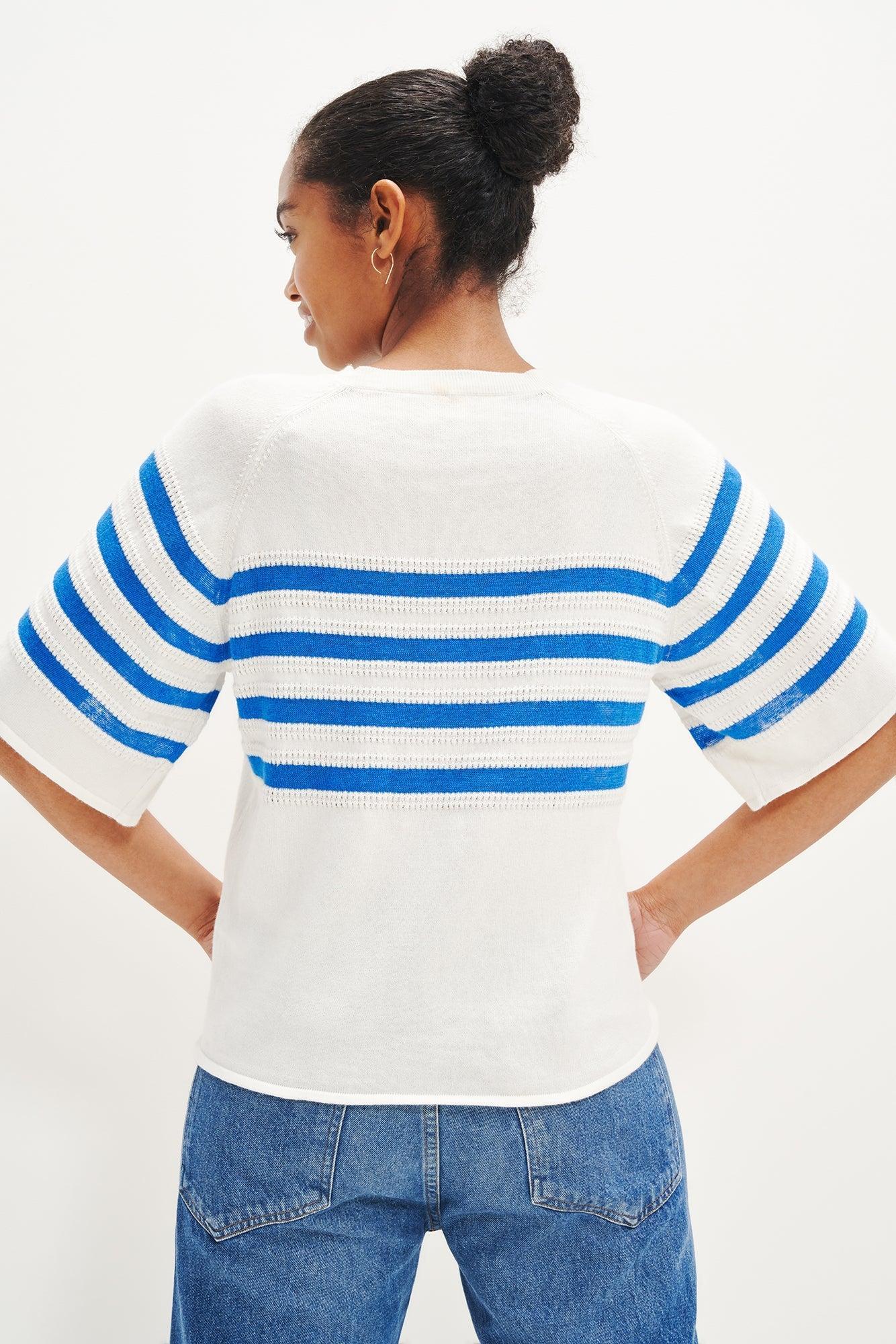 Bonet Top - Sky Ivory Stripe - ReAmour Product Image