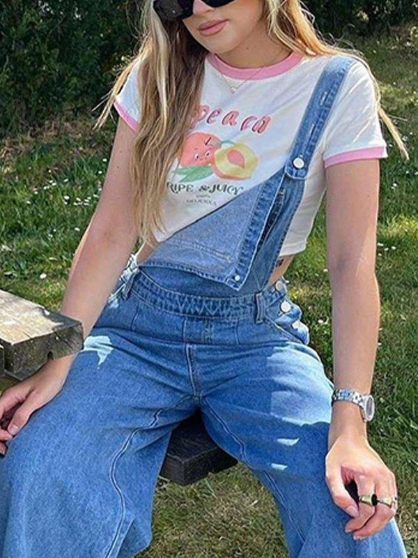 Cropped Juicy Peach Ringer Tee Product Image