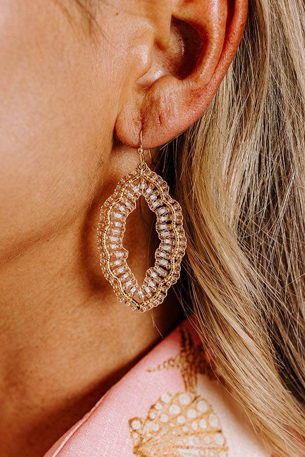 Show Stopper Beaded Earrings in Champagne Product Image