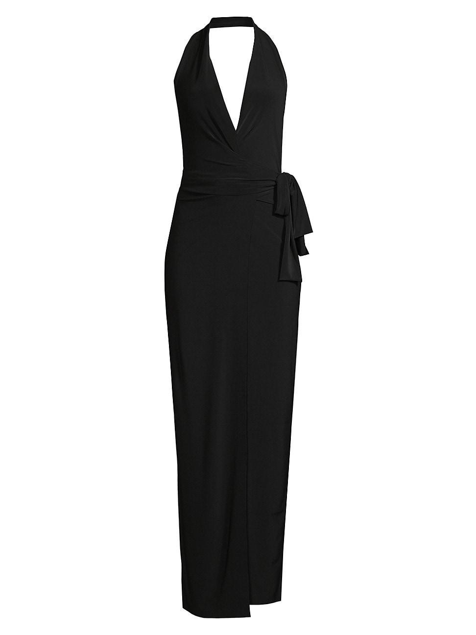 Norma Kamali Halter Wrap Gown Product Image