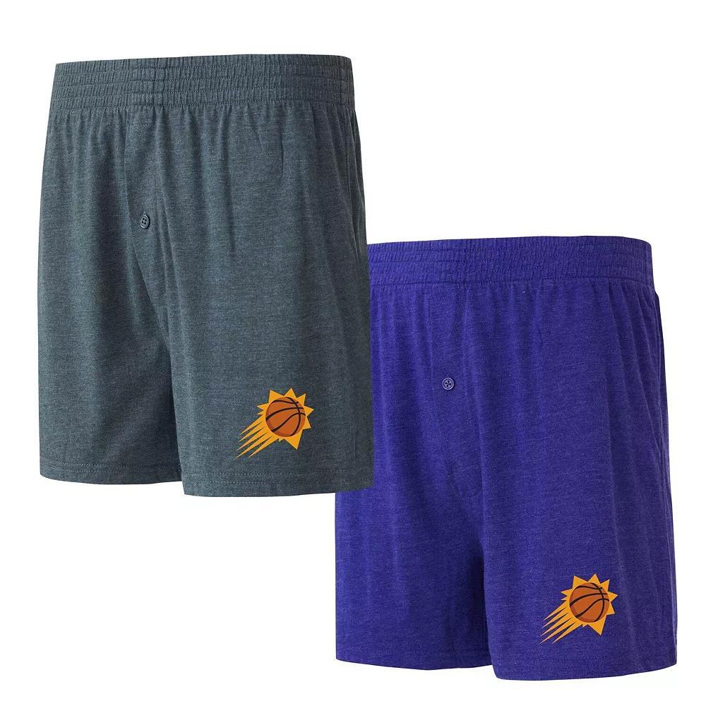 Men's Concepts Sport Purple/Charcoal Phoenix Suns Two-Pack Jersey-Knit Boxer Set, Size: Small, Phx Purple Product Image