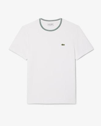 Men's Regular Fit Ribbed Collar Cotton T-Shirt Product Image