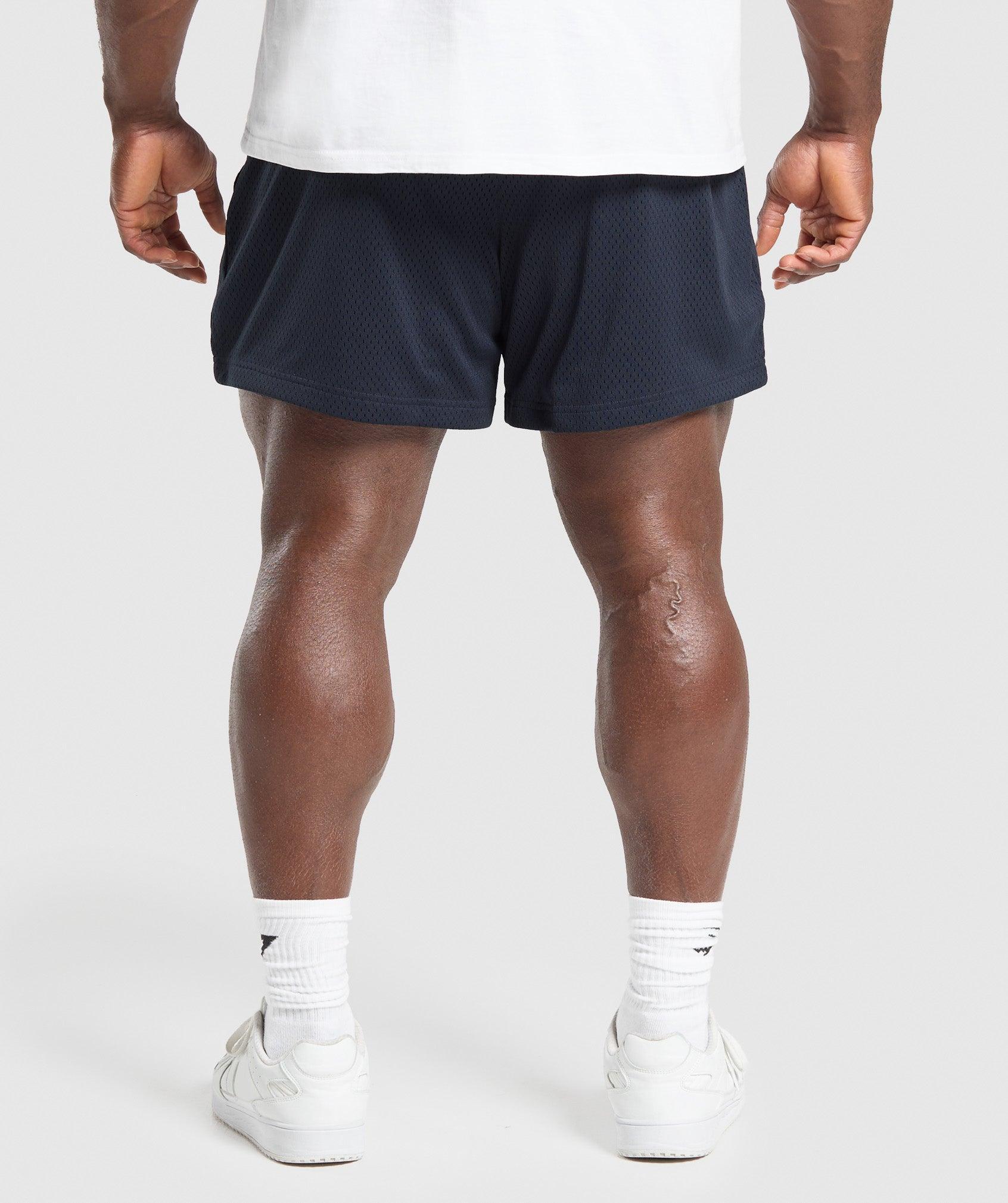 Gymshark Lifting Mesh 5" Shorts - Heavy Blue Male Product Image