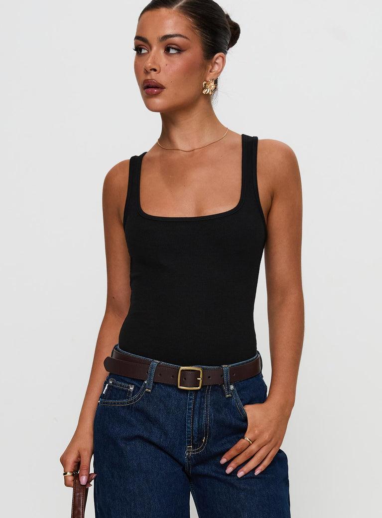 Baseline Rib Bodysuit Black Product Image