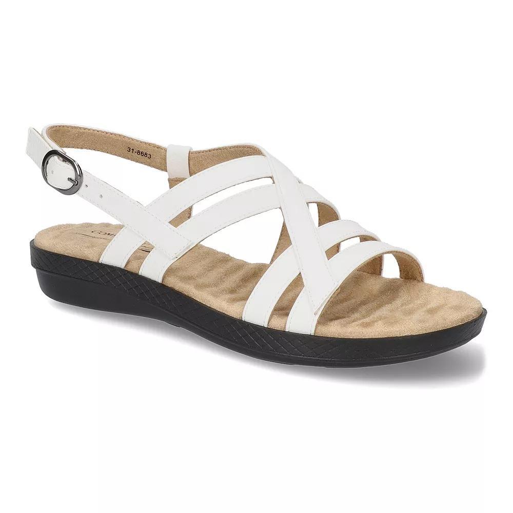 Easy Street Lobo Women's Strappy Slingback Sandals, Size: 8.5, Black Product Image