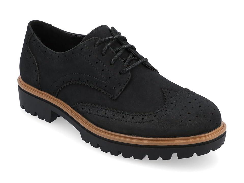Journee Claudiya Tru Comfort Foam Womens Oxford Shoes Brown Product Image