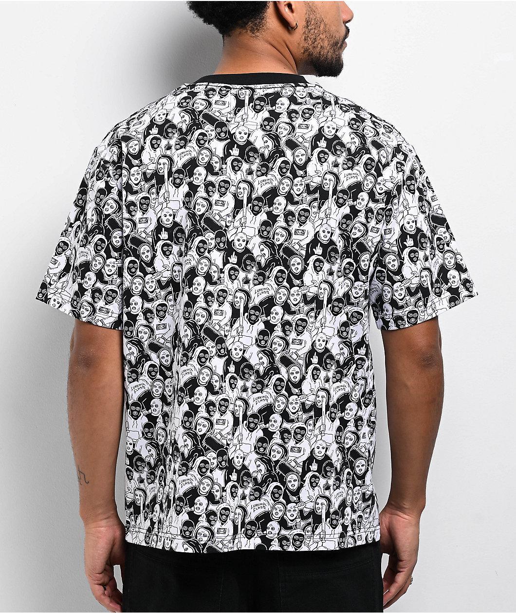 Lurking Class By Sketchy Tank Mob Black & White T-Shirt Product Image