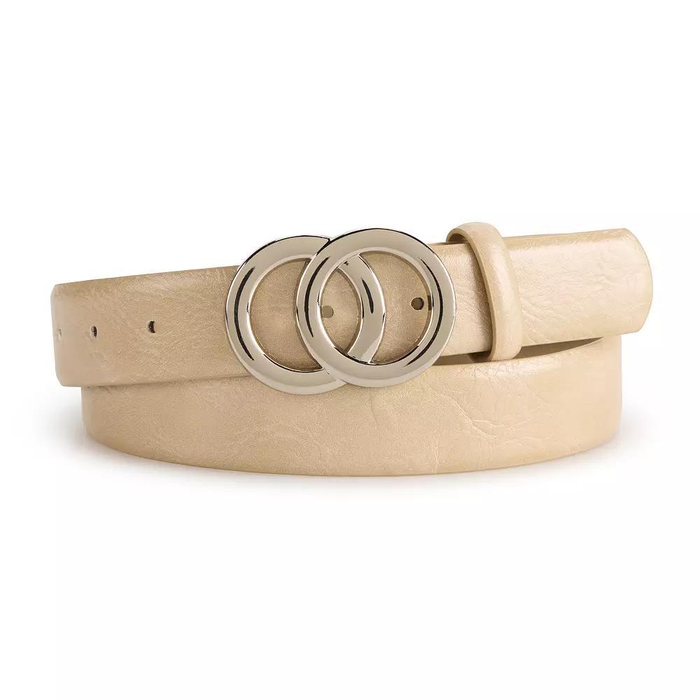 Women's Nine West Double Ring Belt, Size: XL, Brown Product Image