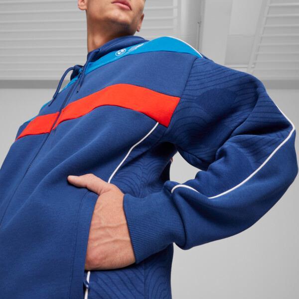 PUMA BMW M Motorsport SDS Men's Motorsports Hooded Sweat Jacket in Pro Blue/Medium Color Product Image