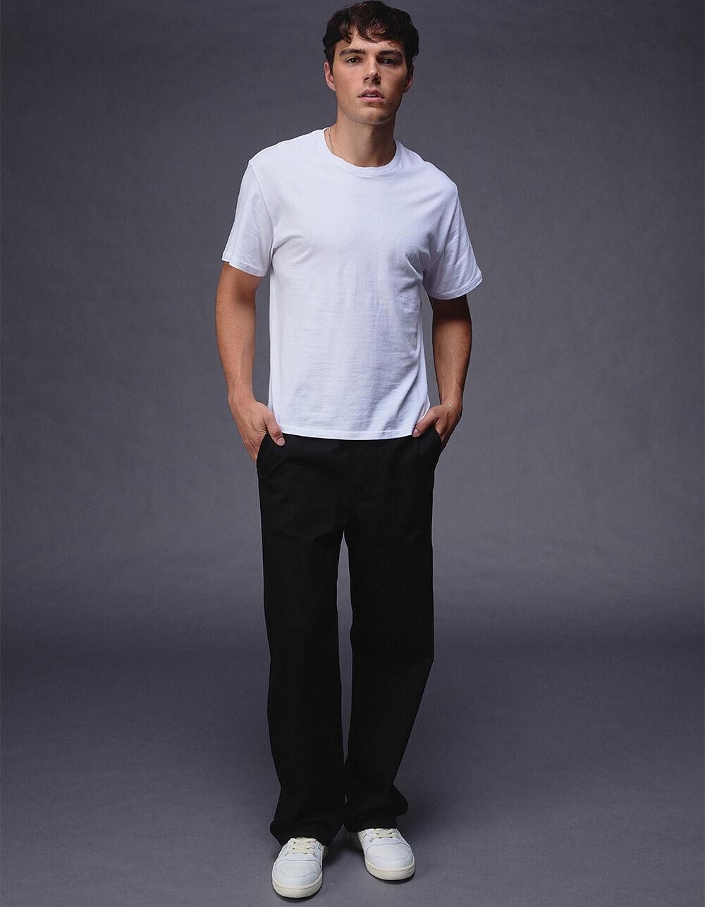 RSQ Mens Loose Fit Stretch Chino Pants - BLACK Product Image