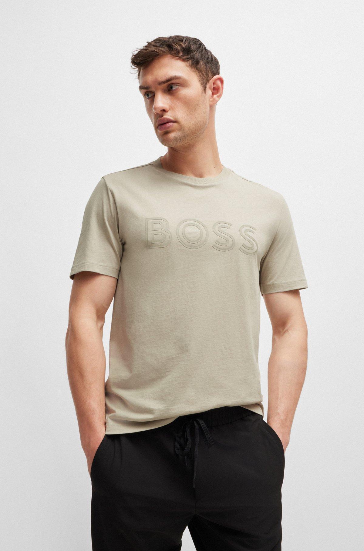 Cotton-jersey regular-fit T-shirt with logo artwork Product Image
