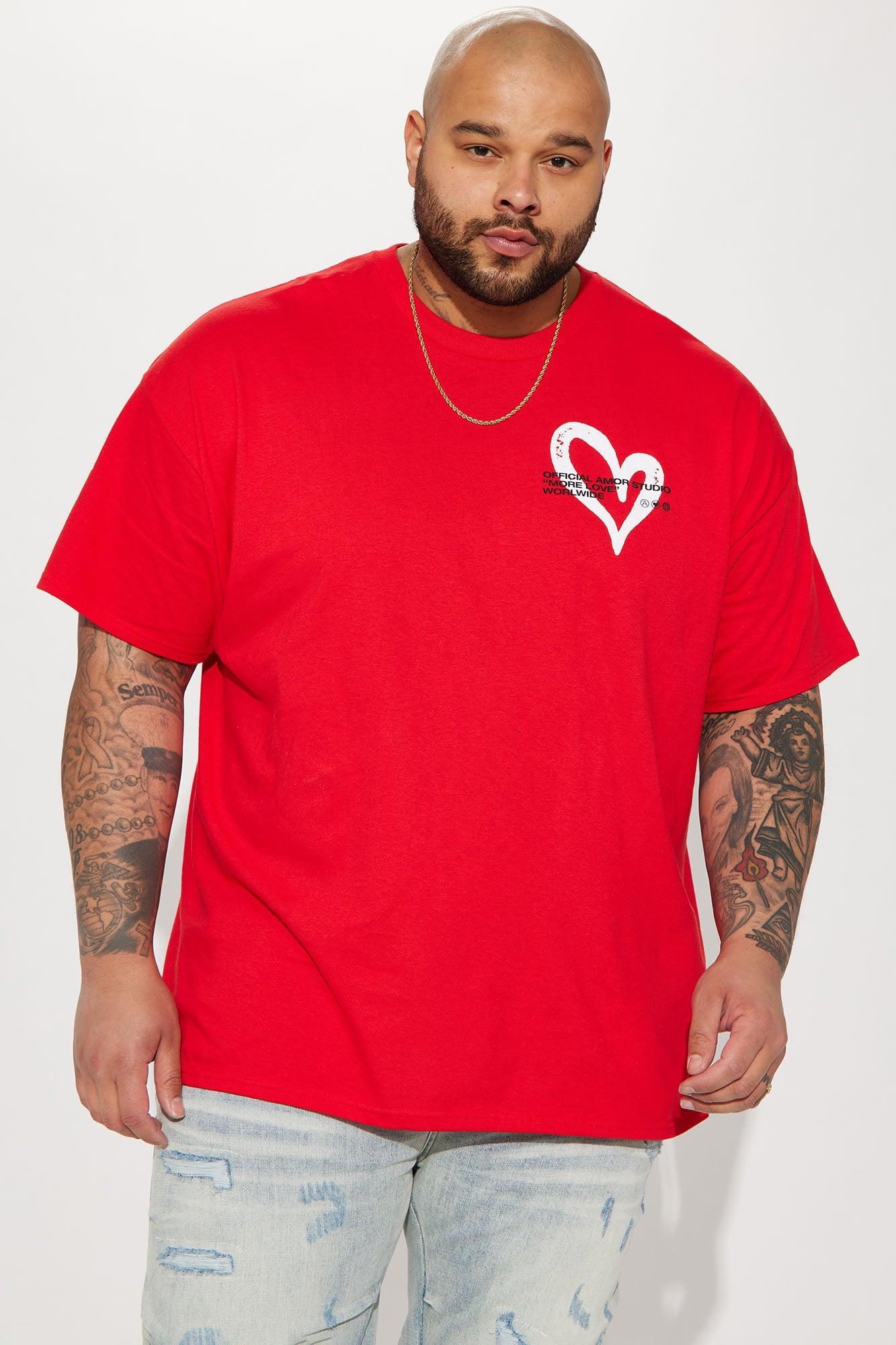 Amor Studio Short Sleeve Tee - Red Product Image
