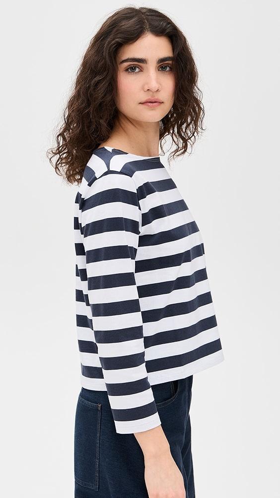 Theory Cl Stripes Boatneck Tee | Shopbop Product Image
