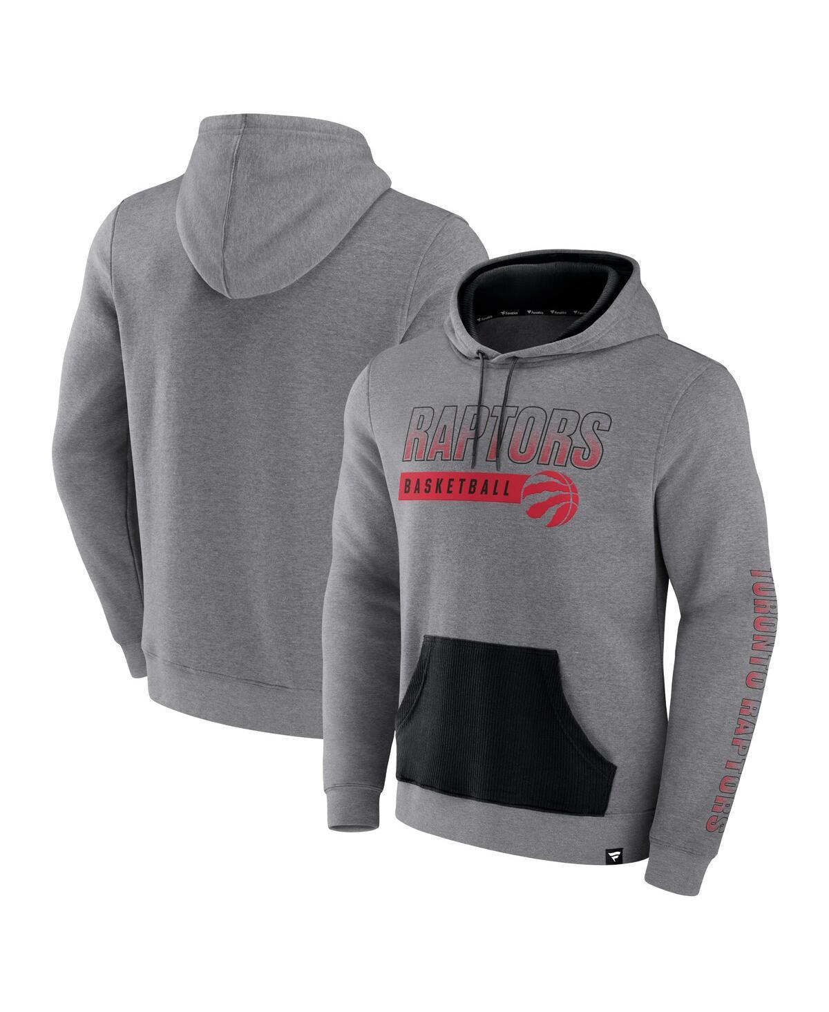 Mens Fanatics Branded Heathered Gray Brooklyn Nets Off The Bench Color Block Pullover Hoodie Product Image