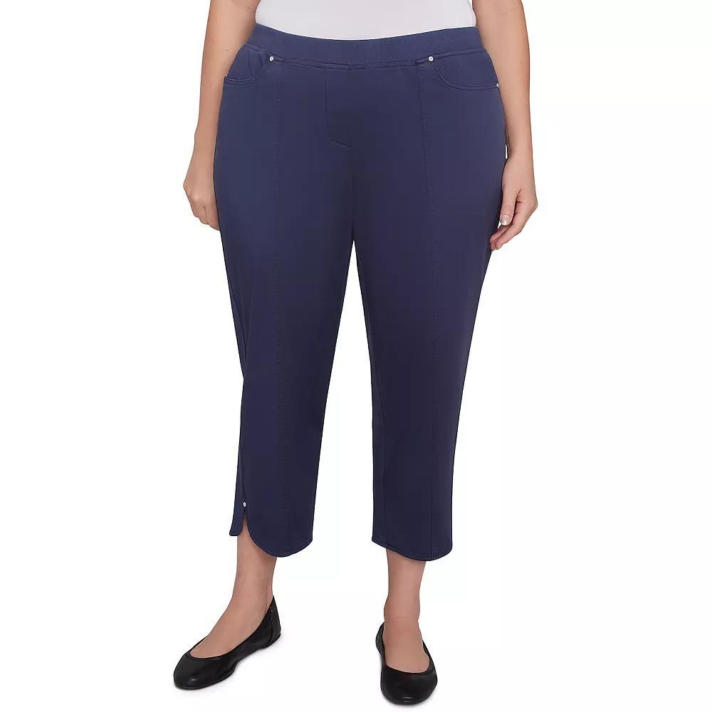 Plus Size Alfred Dunner Tailored Tulip Hem Capri Pants, Women's, Size: 16 W, Marine Blue Product Image