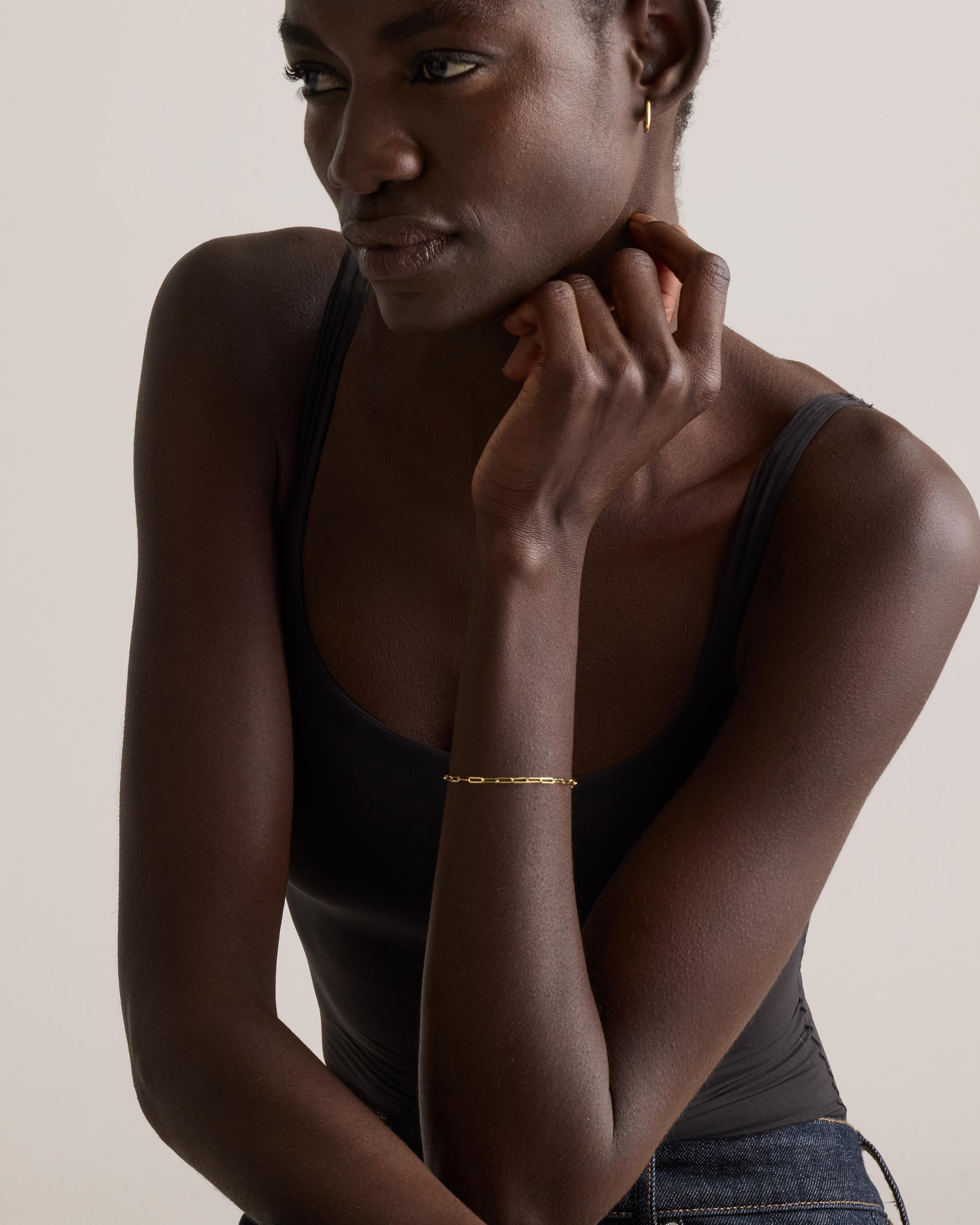 Quince | Women's 14K Gold Paperclip Chain Bracelet Product Image