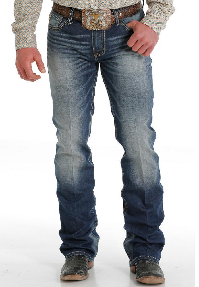 SALE Cinch® Men's Ian Mid Rise Light Wash Slim Fit Bootcut Jeans Product Image