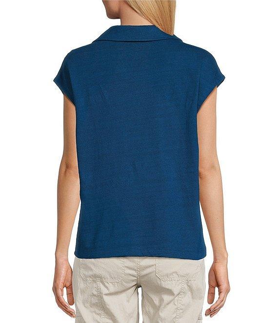 Westbound Cap Sleeve Collared Top Product Image