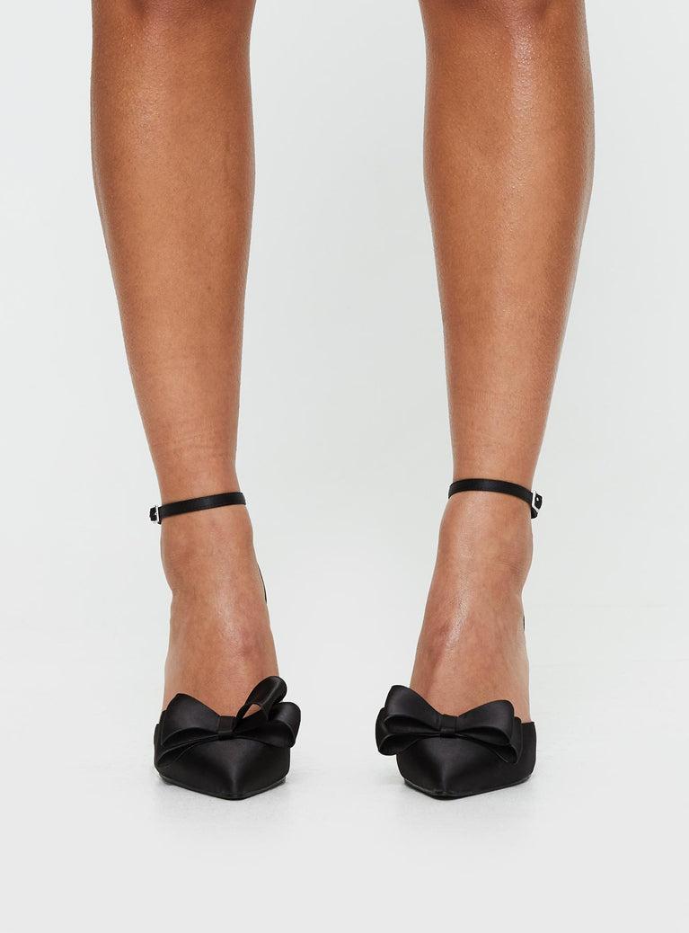 Anysa Bow Heels Black Product Image