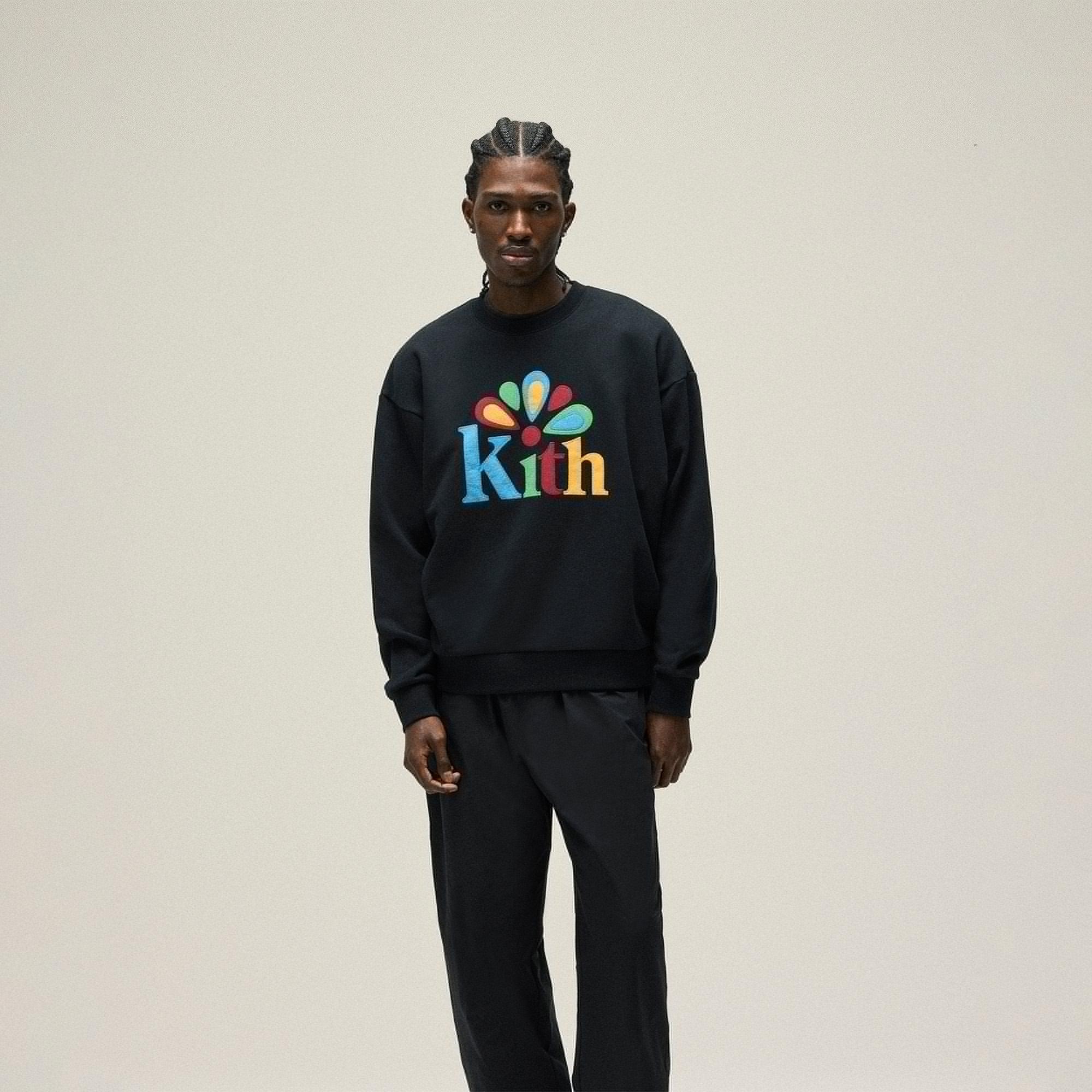 Kith Serif Applique Nelson Crewneck - Black Male Product Image