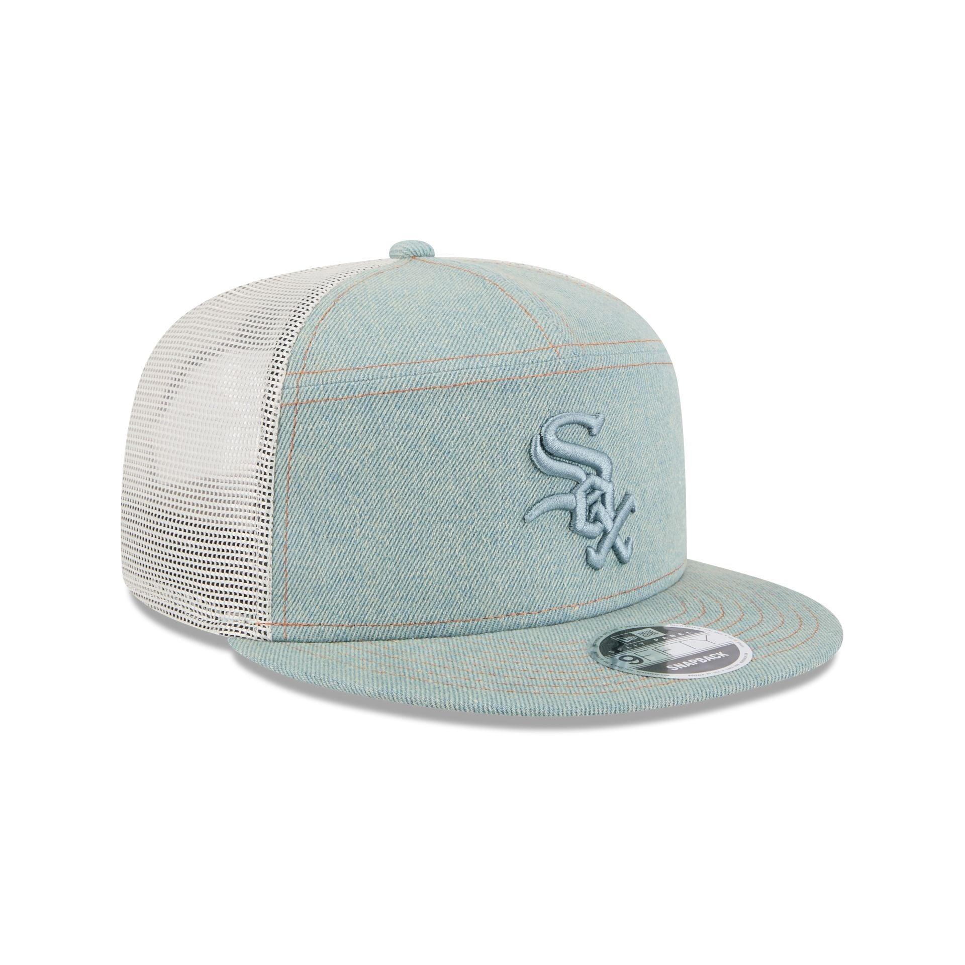 Chicago Cubs Denim Split Panel 9FIFTY Trucker Hat Male Product Image