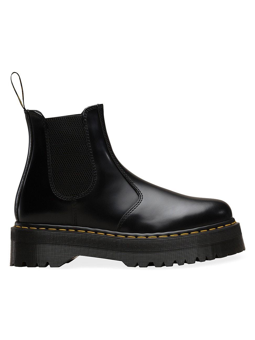 Dr. Martens Womens 2976 Quad Leather Family Matching Platform Chelsea Boots Product Image
