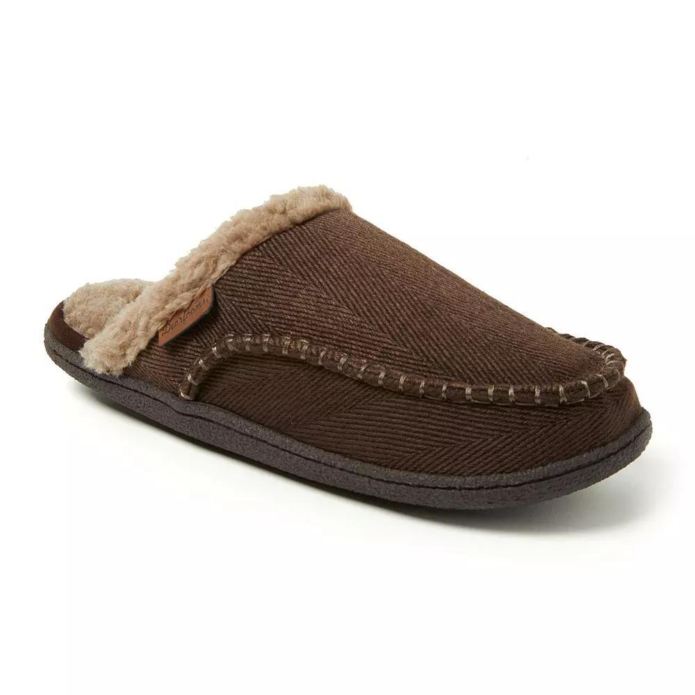 Dearfoams Matthew Men's Moc Toe Scuff Slippers, Size: Large, Brown Product Image