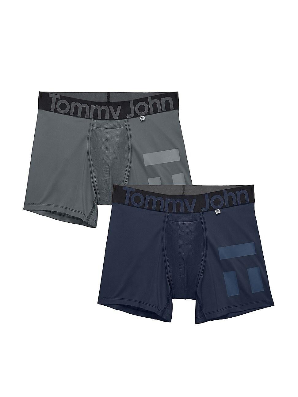 Tommy John 360 Sport Hammock Pouch 6 Boxer Brief 2-Pack (Turbulence/Dress Blues) Men's Underwear Product Image