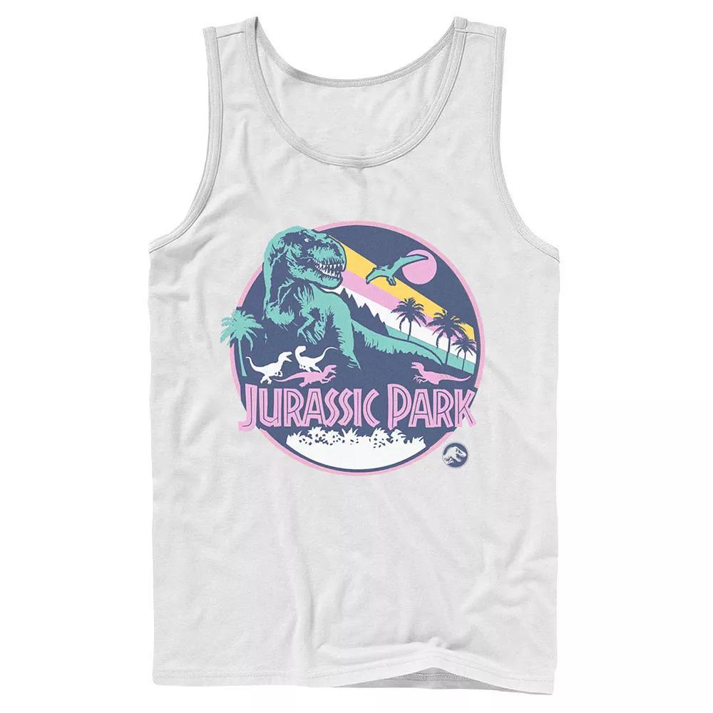 Men's Jurassic Park Retro Rex Scene Tank Top, Size: Large, Athletic Grey Product Image
